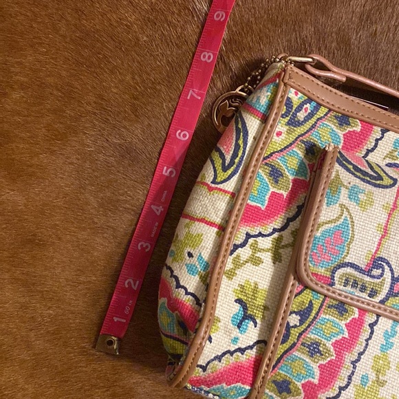 Spartina 449 Daufuskie Island Simple zip shoulder bag Salt Meadow print - Picture 13 of 14